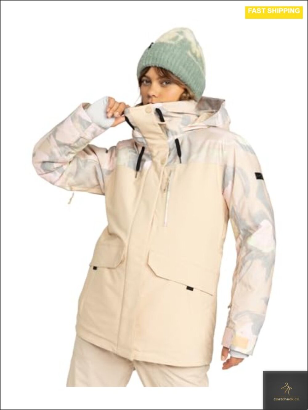 10K Waterproof Insulated Ski Jacket with Adjustable Hood and Powder Skirt